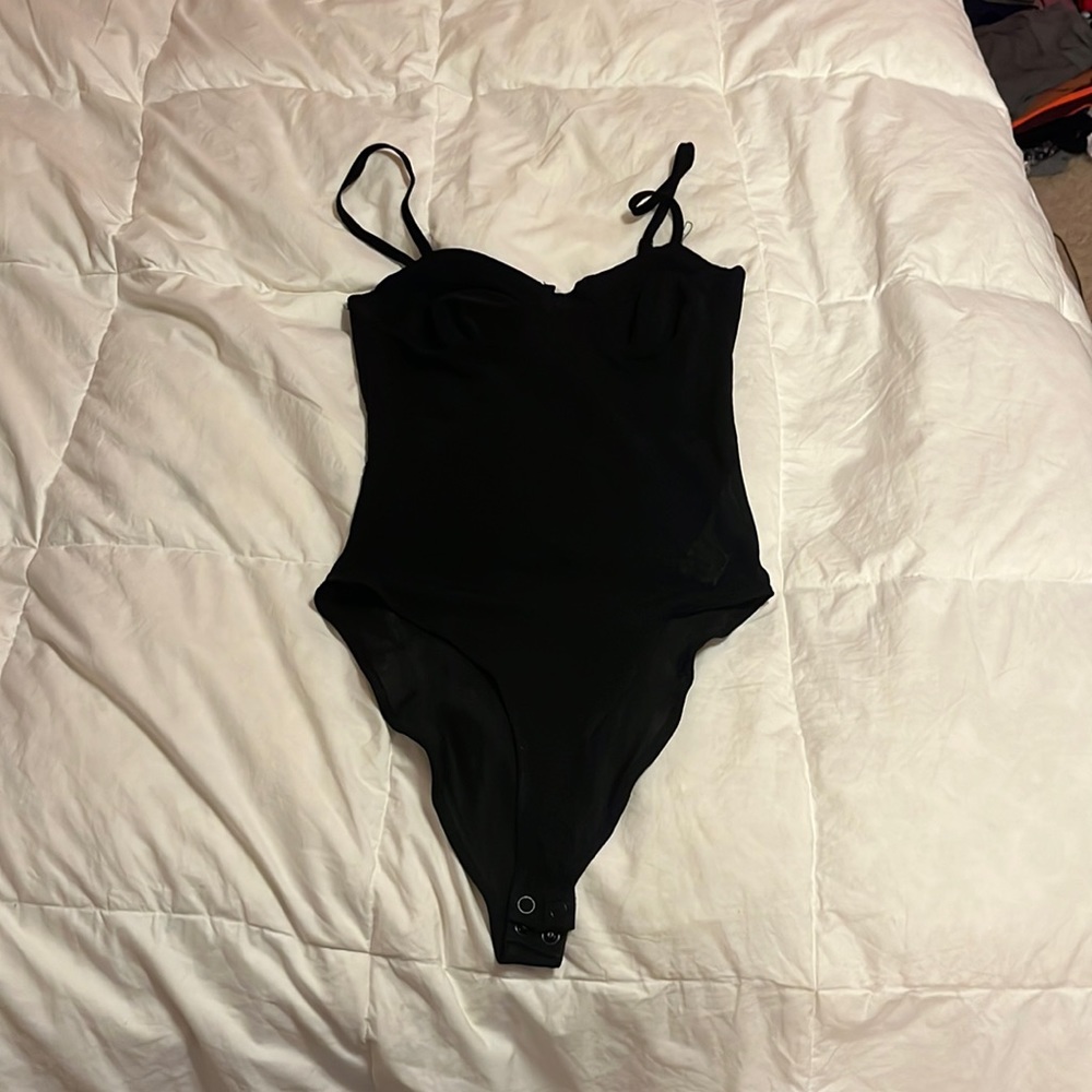 Mesh corset body suit